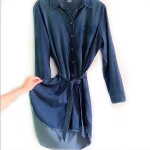 Nygard Frayed Denim Duster Women’s Size Medium
